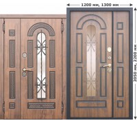 Дверь входная МДФ Vikont 9,5см Грецкий орех 860 х 2050мм