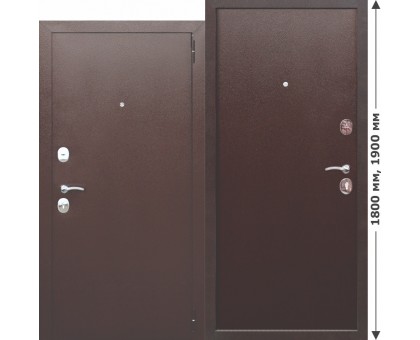Дверь входная металлическая Гарда mini 6см металл/металл 960 х 1800мм