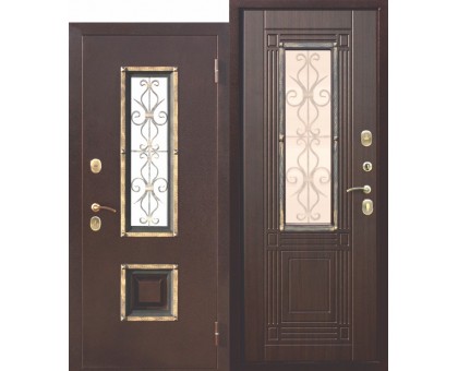 Дверь входная металлическая Венеция 7,5см Венге 960 х 2050мм
