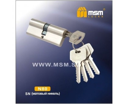 Цилиндровый механизм MSM NW80 SN ключ-ключ матовый никель