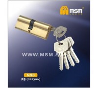 Цилиндровый механизм MSM NW90 PB ключ-ключ полированная латунь