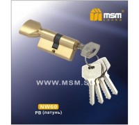Цилиндровый механизм MSM NW70 PB ключ-вертушка полированная латунь