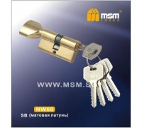 Цилиндровый механизм MSM NW70 SB ключ-вертушка матовая латунь