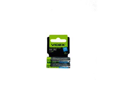 Батарейка VIDEX LR03 AAA 2BP SHRINK CARD
