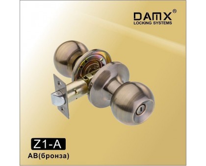 Ручка защелка c фиксатором Z1-A DAMX AC (медь)