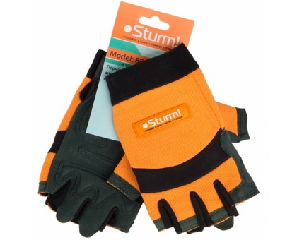 Перчатки STURM рабочие мужские с открытыми пальцами 8054-02-XL