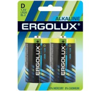 Батарейка ERGOLUX LR20 Alkaline BL-2