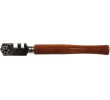 Стеклорез 6-х роликовый с деревянной ручкой Политех