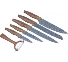 Набор ножей SATOSHI с антибактериальным антиналипающим покрыти 6 предметов 803-087