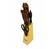 Набор ножей DANIKS 8 предметов на деревянной подставке YW-A301-7