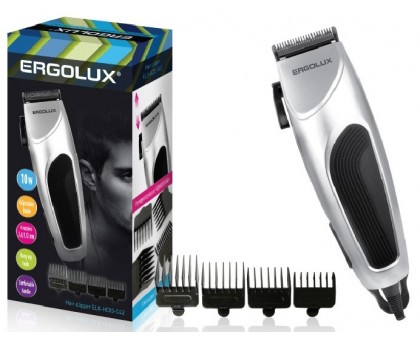 Машинка для стрижки волос ERGOLUX ELX-HC03-C42 серебро 10Вт