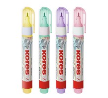Корректирующая ручка 10г Cores Pastel цвет ассорти
