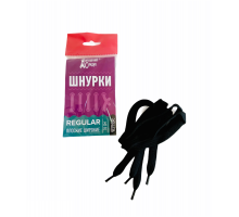 Шнурки "Домашний сундук" REGULAR плоские широкие 70см черные