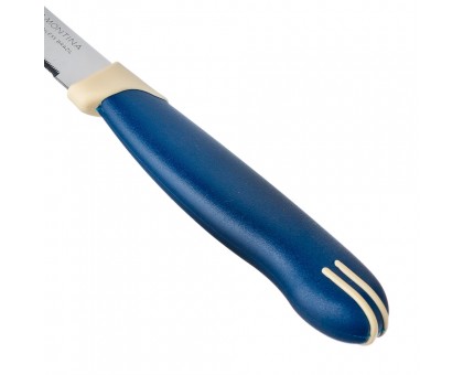Нож кухонный с зубцами 8см Tramontina Multicolor блистер 2шт 23528/213