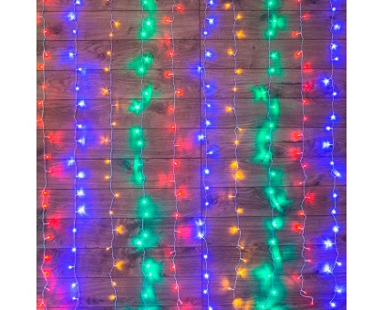 Электрогирлянда Neon-night Дождь, 96 LED ламп, 8 режимов, 1,5 x 1,0м, многоцветная