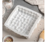 Форма для муссовых десертов и выпечки Доляна "Пузыри" 18,5х4,5 см, силикон, цвет белый