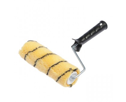 Валик Bohrer "Тигр" 180мм d=42мм (ворс 12мм)(полиакрил желтый с черной полосой) с пластиковой ручкой