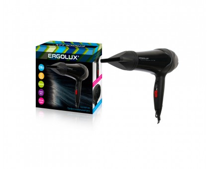 Фен электрический профессиональный ERGOLUX ELX-HD07-C02 2,1кВт черный